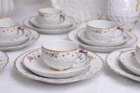 Meissen Tête à Tête Kaffeeservice für 2 Personen im Dekor "Tischchenmuster" 1.Wahl