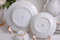 Meissen Tête à Tête Kaffeeservice für 2 Personen im Dekor "Tischchenmuster" 1.Wahl