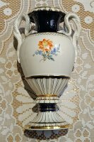 Meissen Schlangenvase mit Blumenmalerei 2.Wahl