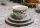 Meissen Kaffeegedeck 3-teilig "X-Form" Goldstaffage mit Streublümchen 1.Wahl