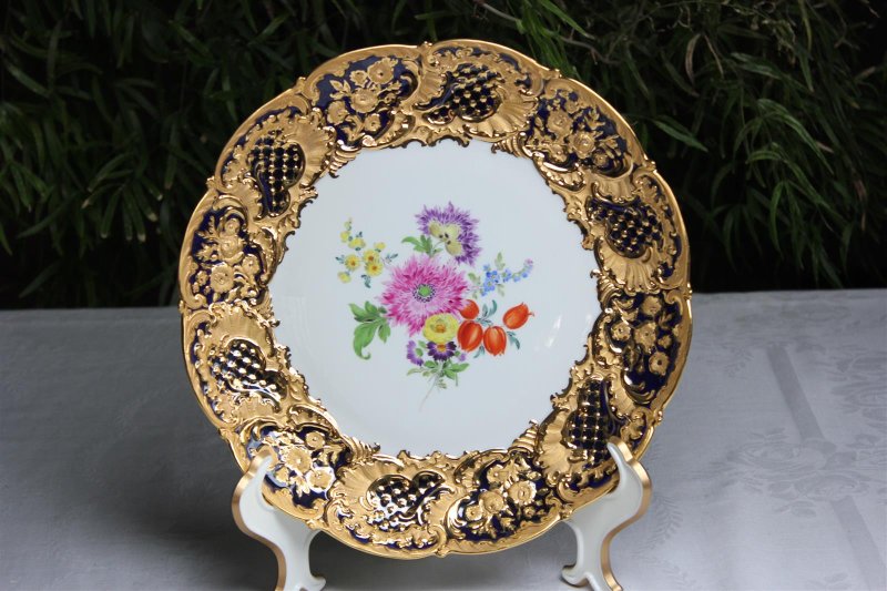 Seltenes Wandbild von Meissen handbemalt "Blumenstrauß mit Tulpen" 1. Wahl top Zustand