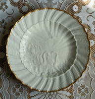 6*Meissen Speiseteller Dekor "Schwanenservice mit Goldkannte" 1.Wahl