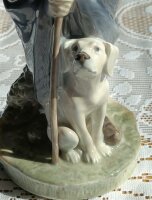 Royal Copenhagen Porzellanfigur ca. 20 cm "Schäfer mit Hund" 1.Wahl