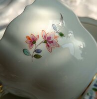 Meissen Kaffeegedeck mit Kuchenteller Dekor „Indisches Blumenmotiv mit Goldrand“ 1.Wahl