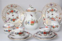 Meissen Mokkakaffee Service für 2 Personen Indische...