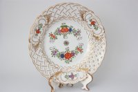 Meissen Mokkakaffee Service für 2 Personen Indische Blumen bunt 1. Wahl mit 2 Durchbruchteller 11 Teile