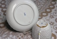Meissen Kaffeegedeck mit Kuchenteller Dekor „Kakimon asiatischer Tieger“ 1.Wahl