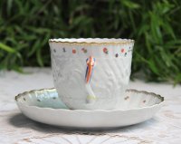 Meissen Kaffeegedeck mit Kuchenteller Dekor „Kakimon asiatischer Tieger“ 1.Wahl