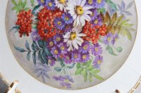 Set 6 kleine Durchbruchteller / Wandteller Meissen 1.Wahl "Frucht und Blumenmalerei" nach alter Manier