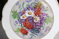 Set 6 kleine Durchbruchteller / Wandteller Meissen 1.Wahl "Frucht und Blumenmalerei" nach alter Manier