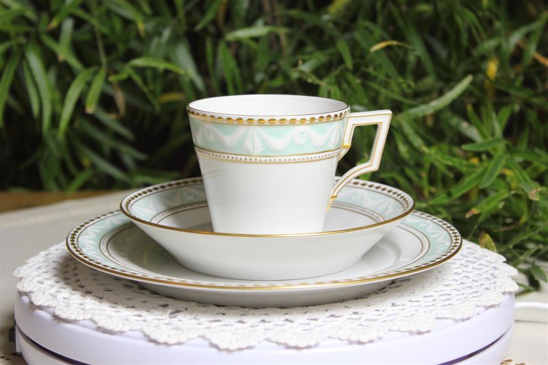 Milch & Zucker Set von Meissen im Dekor "Tischchenmuster" 1.Wahl