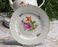 Meissen Teeservice 21-teilig sehr alt im Dekor "Blumenmalerei und Goldrand" 1.Wahl