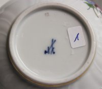 Meissen Teeservice 21-teilig sehr alt im Dekor "Blumenmalerei und Goldrand" 1.Wahl