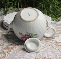 Meissen Teeservice 21-teilig sehr alt im Dekor "Blumenmalerei und Goldrand" 1.Wahl