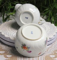 Meissen Teeservice 21-teilig sehr alt im Dekor "Blumenmalerei und Goldrand" 1.Wahl