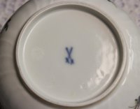 Meissen Teeservice 21-teilig sehr alt im Dekor "Blumenmalerei und Goldrand" 1.Wahl