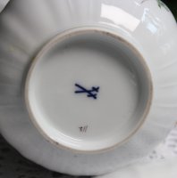 Meissen Teeservice 21-teilig sehr alt im Dekor "Blumenmalerei und Goldrand" 1.Wahl