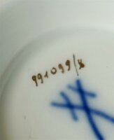 Meissen Kaffeegedeck mit Kuchenteller B-Form reich an Gold in Kobaltblau 1.Wahl
