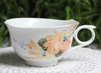 Meissen Trichtervase Kobaltblau mit weißem Mittelteil und Blumenmalerei 1.Wahl