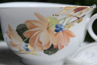 Meissen Trichtervase Kobaltblau mit weißem Mittelteil und Blumenmalerei 1.Wahl