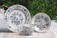 Meissen Indisch Purpur reich ovale Durchbruchschale