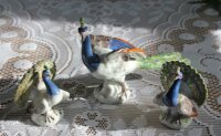 Verschiedene Meissen Figuren "Pfau" 1.Wahl